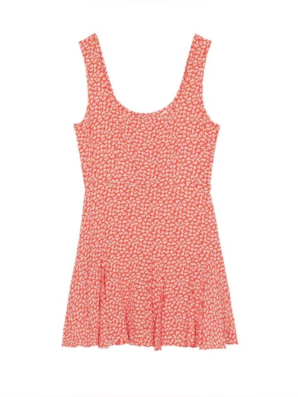 Doen Porto Floral Viscose Sleeveless A Line Mini Dress Orange Hillside Bloom - Picture 12 of 13